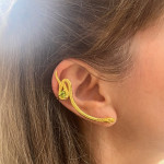 Snake Ear-Cuff with Trillion Peridot Sterling Silver 925 Snake Ear-Cuff with Trillion Peridot Sterling Silver 925